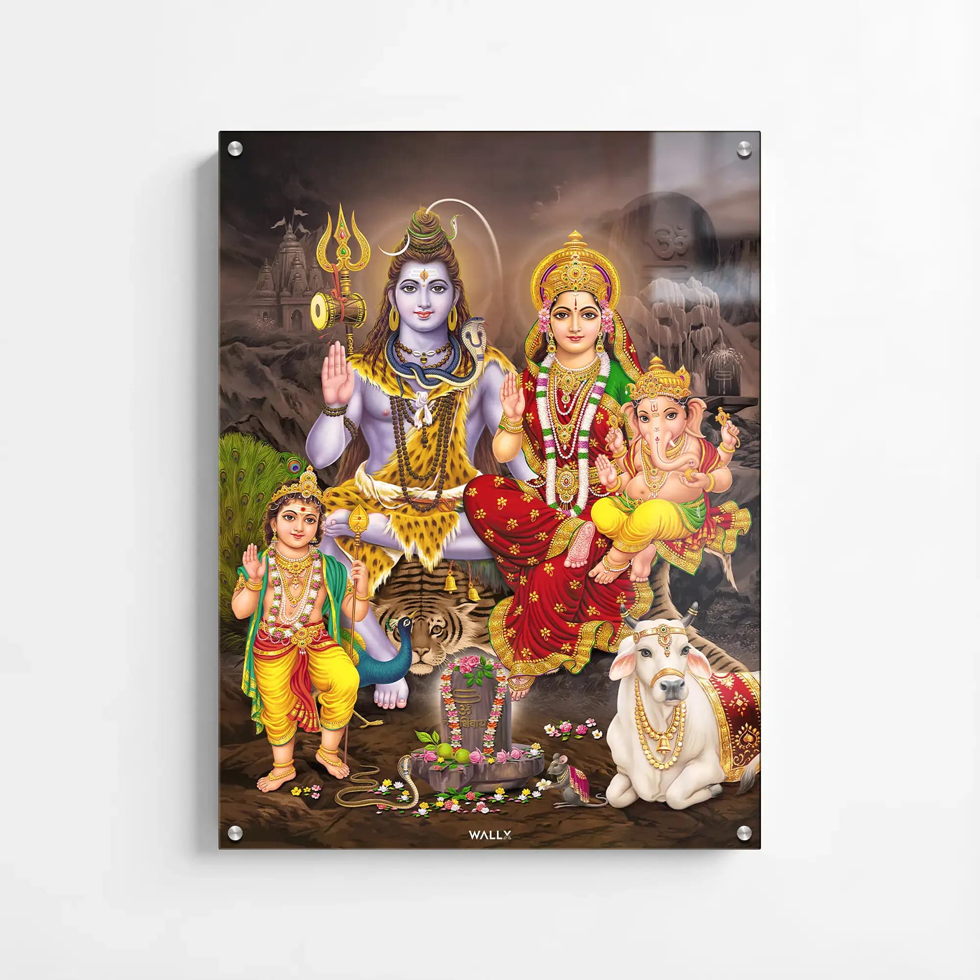 Shiv Parivar Acrylic Wall Art
