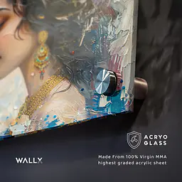 Radha Krishna Romantic Love Serene Vivid Acrylic Wall Art - Master