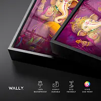 Ganesh Artistic Serene Purple Vivid Framed Wall Art - Master