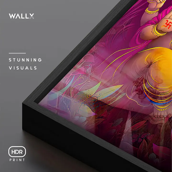 Ganesh Artistic Serene Purple Vivid Framed Wall Art - Master