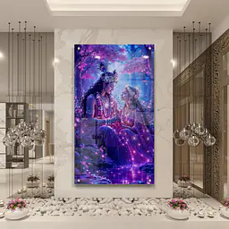 Radha Krishna Vivid Acrylic Wall Art - Master