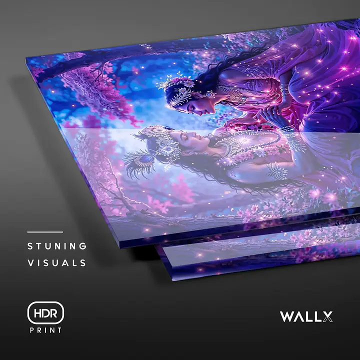 Radha Krishna Vivid Acrylic Wall Art - Master